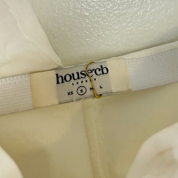 HOUSE OF CB Clementine Cut Out Mini Dress in White Size Small - Picture 9 of 16